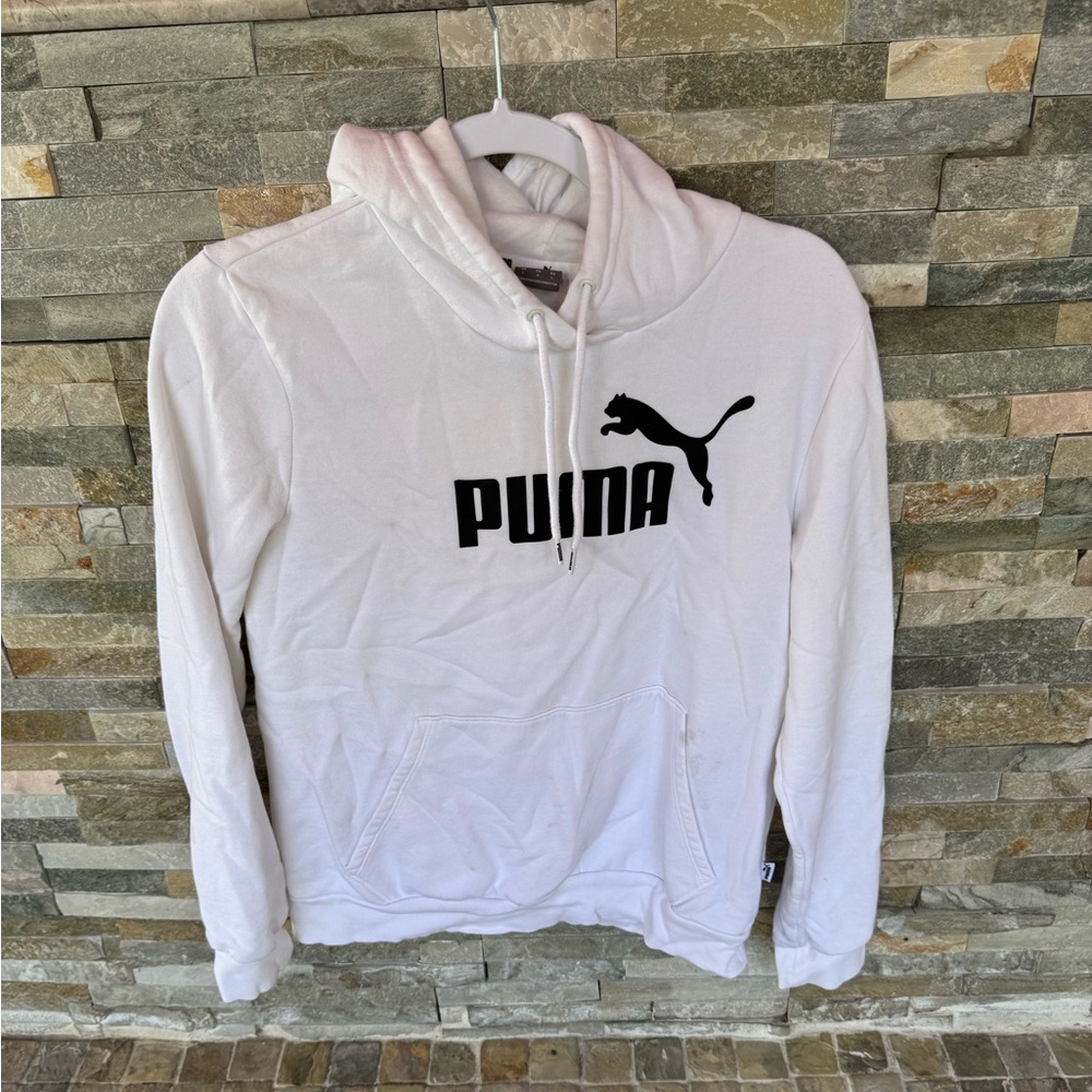 PUMA womens White Hoodie Sweater - Picture 2 of 6